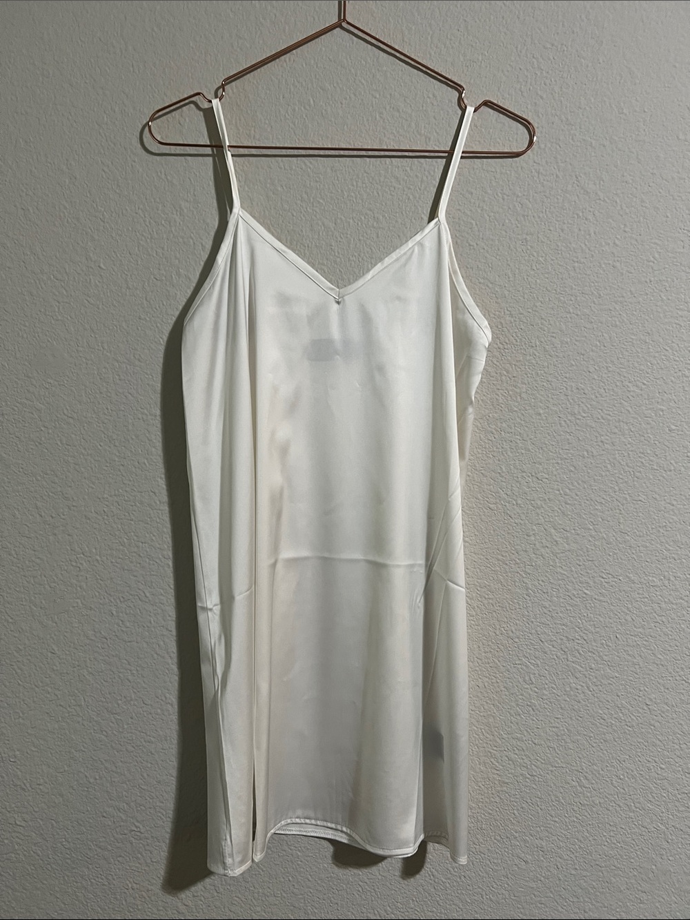 Azazie White Satin Slip Chemise